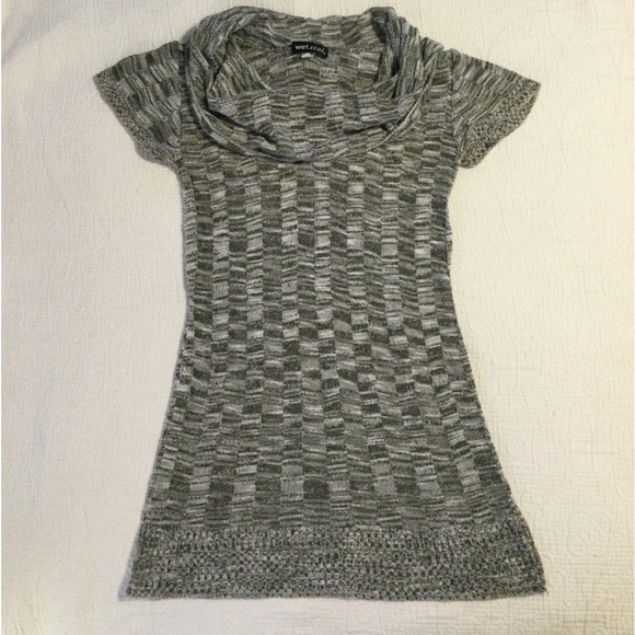 Wet Seal Cowl Neck Sweater Heathered Grey Size Small - Picture 1 of 1